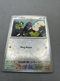 Pokemon TCG * Destined Rivals 156/182 Taillow Common * REVERSE HOLO * FRESH PK - Image 2