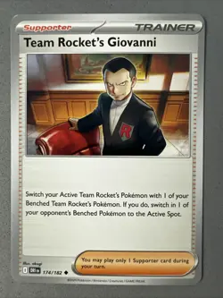 Pokemon TCG * Destined Rivals 174/182 Team Rocket's Giovanni U * UNG NM FRESH PK - Image 1