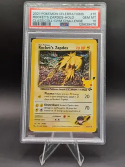 PSA 10 Rocket's Zapdos 15/132 - Holo Pokemon Celebrations - Pokemon TCG - Image 1