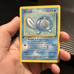 1999 Pokemon FRENCH 1st Edition Base Set Ptitard-Poliwag 59/102 LP - Image 1