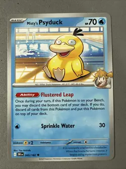 Pokemon TCG * Destined Rivals 045/182 Misty's Psyduck U * UNG NM FRESH PACK - Image 1