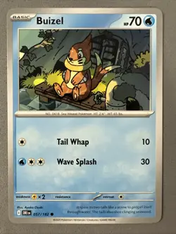Pokemon TCG * Destined Rivals 057/182 Buizel Common * UNG NM FRESH PACK - Image 1