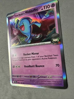 Pokemon TCG * Destined Rivals 082/182 Team Rocket's Wobbuffet Rare * NM FRESH PK - Image 2