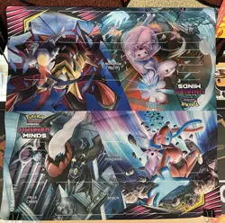 Pokemon UNIFIED MINDS Double Playmat 2-player Ultra Pro Umbreon Espeon New - Image 2