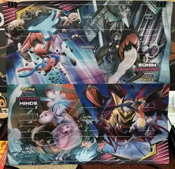 Pokemon UNIFIED MINDS Double Playmat 2-player Ultra Pro Umbreon Espeon New - Image 3