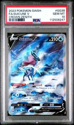Pokemon Suicune V GG38/GG70 Crown Zenith Galarian Gallery Full Art PSA 10 - Image 1