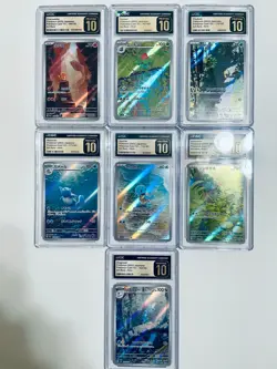 7 CGC 10 Pristine Pokemon JPN 151 AR Psyduck Wartotle Ivysaur + + - Image 1