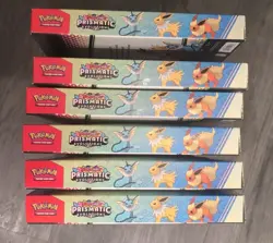 Lot Of 6 Pokemon TCG Scarlet & Violet Prismatic Evolutions Poster Collection Box - Image 4