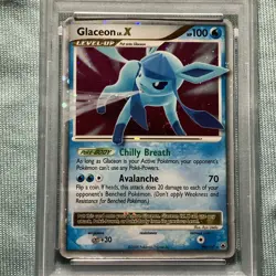 Pokemon Diamond & Pearl Majestic Dawn #98 Glaceon LV.X Holo PSA 2 Swirl Pop 6 - Image 2