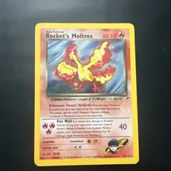 Rocket's Moltres - 12/132 Gym Heroes Unlimited Holo Rare Pokemon - Image 2