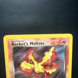 Rocket's Moltres - 12/132 Gym Heroes Unlimited Holo Rare Pokemon - Image 3