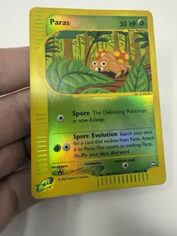 Paras 99/147 Reverse Aquapolis Common Pokemon TCG MP - Image 4