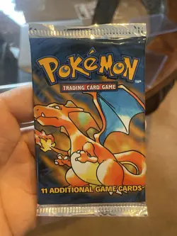 Wizards of the Coast 1999 Pokemon Base Set Sealed Booster Pack - Charizard Art - Image 2
