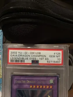 Yu-Gi-Oh! Gaia the Dragon Champion 1st edition LOB PSA 10 Gem mint POP 40 - Image 3