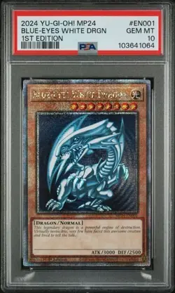 YUGIOH PSA 10 Blue-Eyes White Dragon MP24-EN001 QCR 1st Edition *1126 SDK ART - Image 1
