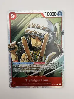 Trafalgar Law SR Super Rare OP14-009 One Piece TCG English IN-HAND NM+ - Image 1