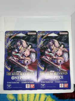 One Piece TCG The Azure Sea’s Seven OP-14 Sleeved Booster Pack Lot Of 6 Sealed - Image 2