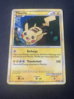 Pikachu Holo Rare Promo Pokemon Card HGSS03 Lp - Image 1