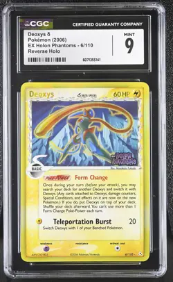 CGC 9 MINT Deoxys EX Holon Phantoms 6/110 Reverse Holo STAMPED Pokemon Card - Image 1