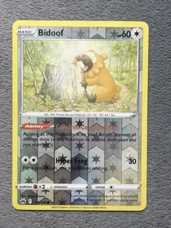 Bidoof 111/159 Reverse Holo Crown Zenith Pokemon Card Near Mint - Image 1