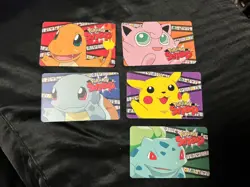 Pokemon Snap Blockbuster Video Smart Card Set of 5 Vintage 1999 Pikachu Squirtle - Image 1