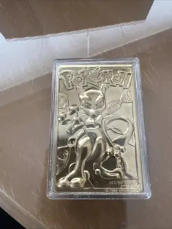 1999 Pokemon 23K Gold Plated Trading Card Mewtwo Vintage - Image 1