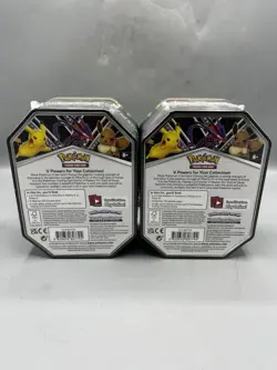Lot Of 2 Pokemon Card Game (TCG): Eevee V Powers Tin & Pikachu V Powers Tin NEW 820650807794 - Image 3