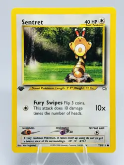 Sentret 71/111 1st Edition Neo Genesis 2000 Pokemon Card WotC - NM - Image 1