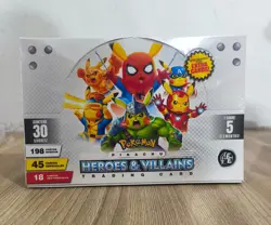 New PIKACHU Cosplay 2 HEROES & VILLAINS Cards Box 90 Packs Peru Flash Edition - Image 3