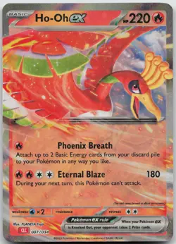 Ho-oh ex Classic Collection Trading Card Game Classic 007/034 NM - Image 1
