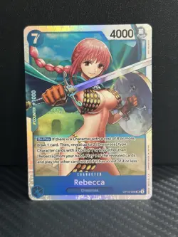 ONE PIECE CARD GAME - ROYAL BLOOD REBECCA SR #OP10-058 ENGLISH CCG - Image 1