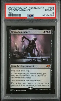 MTG Necrodominance FOIL Modern Horizons 3 (MH3) Mythic Magic Card #102 PSA 8 - Image 1