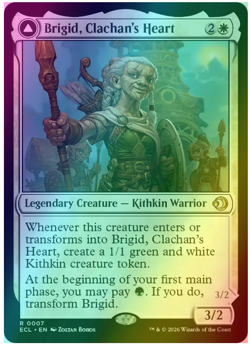 Brigid, Clachan's Heart // Brigid, Doun's Mind - Foil Lorwyn Eclipsed MTG - Image 1