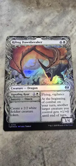 Riling Dawnbreaker (Showcase) Tarkir: Dragonstorm Foil Creature Dragon MTG NM - Image 1