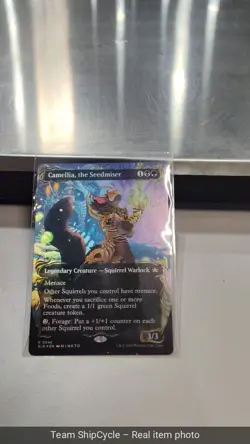 MTG Magic the Gathering RAISED FOIL Camellia the Seedmiser BLB G2U - Image 3