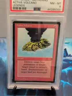 MTG Graded PSA 8 NM-MT: ACTIVE VOLCANO (Lengends 1994) Magic Gathering #TCG - Image 4