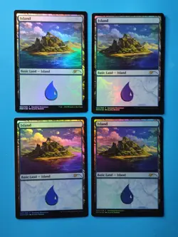 MTG 4x FOIL Island (002) x4 NM Standard Showdown 2018 (Alayna Danner) Magic - Image 1