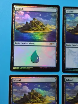 MTG 4x FOIL Island (002) x4 NM Standard Showdown 2018 (Alayna Danner) Magic - Image 2
