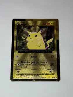 Pikachu 58/102 Gold Metal Promo Pokemon Card 2021 25th Celebrations UPC - LP/NM - Image 1