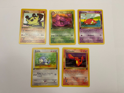 First Edition Pokemon Team Rocket Lot Slowpoke Charmander Muk Mankey Dratini - Image 1