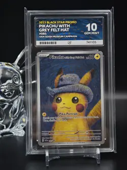 ACE 10 Pikachu With Grey Felt Hat SVP 085 - Van Gogh Museum Promo Pokemon TCG - Image 1