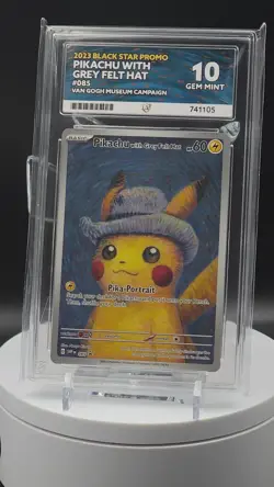 ACE 10 Pikachu With Grey Felt Hat SVP 085 - Van Gogh Museum Promo Pokemon TCG - Image 2
