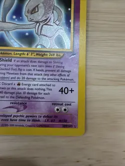 Pokemon TCG Shining Mewtwo Neo Destiny 109 Holo Unlimited Shiny Holo Rare - Image 5