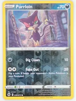 Purrloin 039/073 Reverse Holo Pokemon Champion's Path NM - Image 1