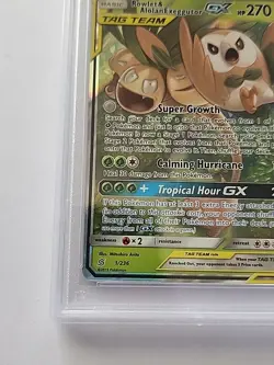 2019 POKEMON SUN & MOON UNIFIED MINDS #1 ROWLET & ALOLAN EXEGGUTOR GX PSA 10 - Image 5