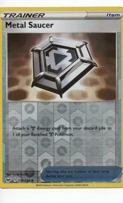 Metal Saucer Reverse Holo - 170/202- Sword & Shield Pokemon - Image 1