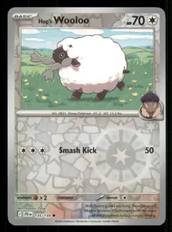 Hop's Wooloo SV09: Journey Together #135/159 Common Reverse Holo Pokemon NM - Image 1