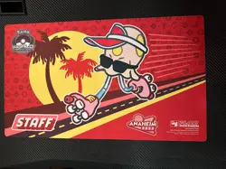 Pokemon Playmat STAFF Worlds - World Championship 2025 Anaheim - Toedscool NEW - Image 1