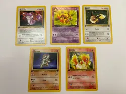First Edition Pokemon Team Rocket Lot Rattata Kadabra Eevee Machop Ponyta - Image 1