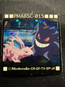 Nidorino vs Gengar Pokemon GB Pocket Prism Anime Pocket Monsters No.015 Japan - Image 1